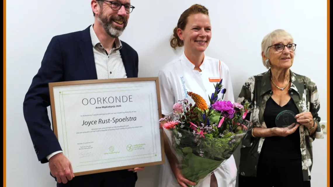 Nederlandse Coeliakie Vereniging reikt eerste Anne Wipkink prijs uit.